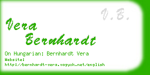 vera bernhardt business card